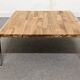 Pair of coffee tables or side tables in solid oak, France circa 1970.