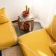 Set of yellow Moroccan floor sofa covers.