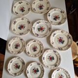 Set of 12 Sarreguemines Plates, Agreste Models