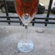Baccarat crystal wine glass 12cl model Genova lined Amber ground base