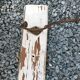 antique coat rack with 4 cast iron hooks