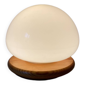 Lampe champignon opaline, années 80