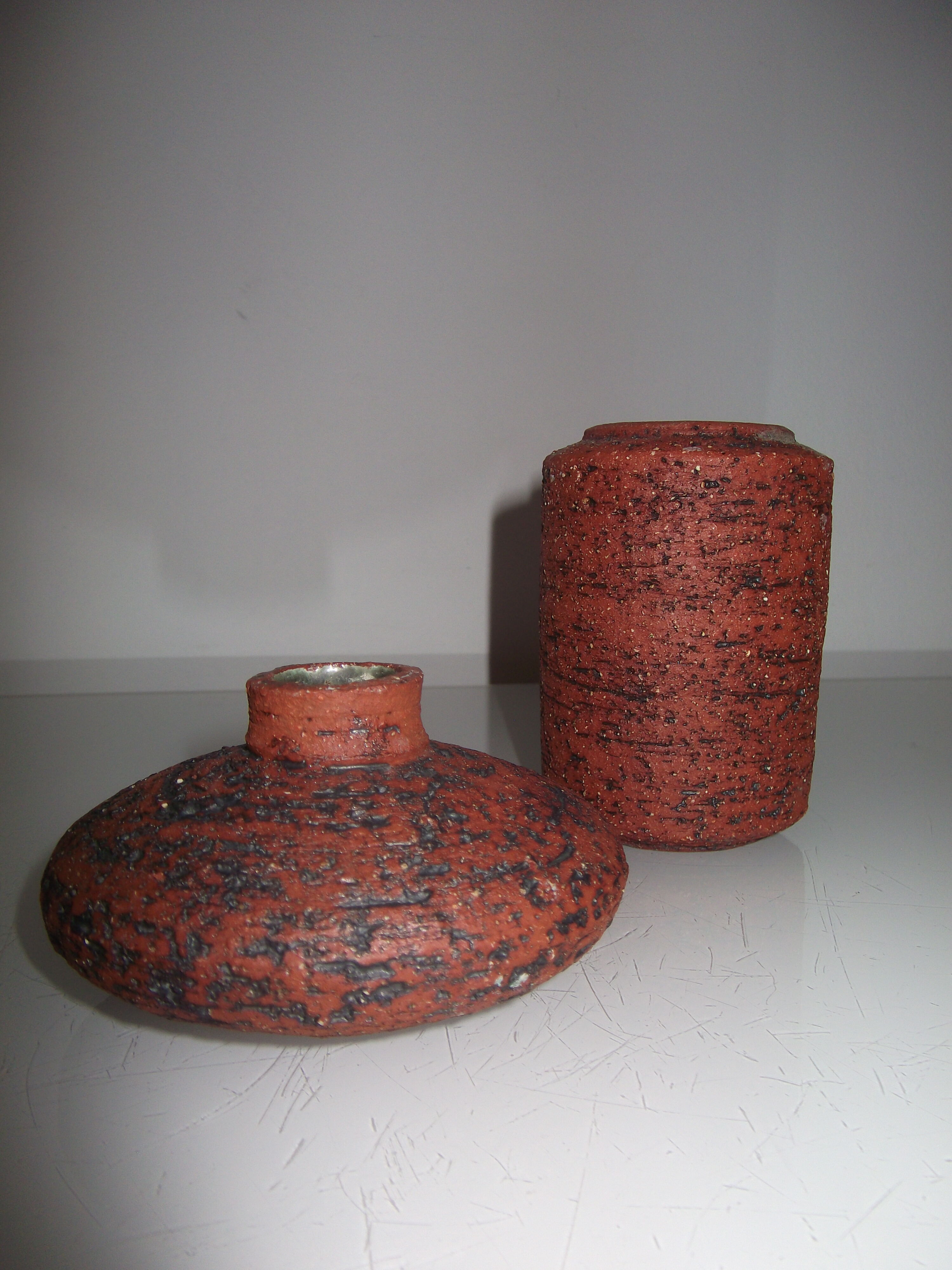 Set of two scandinavian vintage ceramic vases 1950s