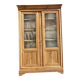Antique glass-fronted Parisian cupboard: display cabinet bookshelf