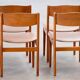 Série de 4 chaises scandinaves vintage 1960