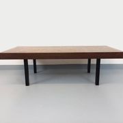 Vintage rectangular coffee table by Dieter Wackerlin in wood mosaic.