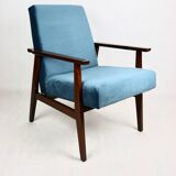 Fauteuil vintage Ocean Blue Fox, années 1970