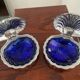 Pair of shell butter dishes from the 70s