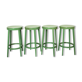 Lot de 4 tabourets Baumann vert