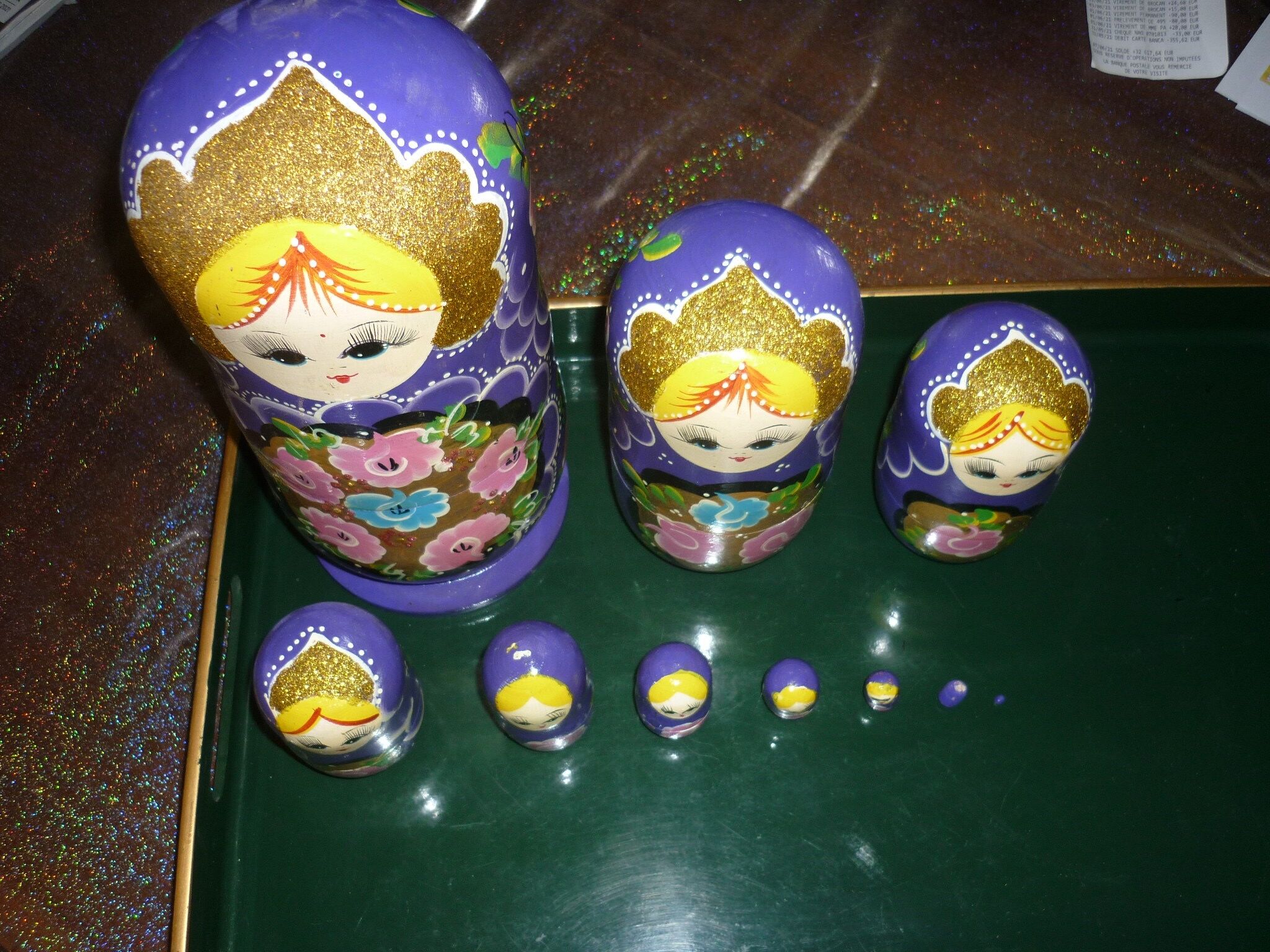 Russian dolls 10 vintage matriochkas