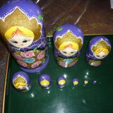 Russian dolls 10 vintage matriochkas