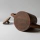 Vintage wooden pitcher from the 1960s, hand-carved.