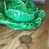 Vintage ceramic barbotine bonbonnière in the shape of a cabbage – 1950s