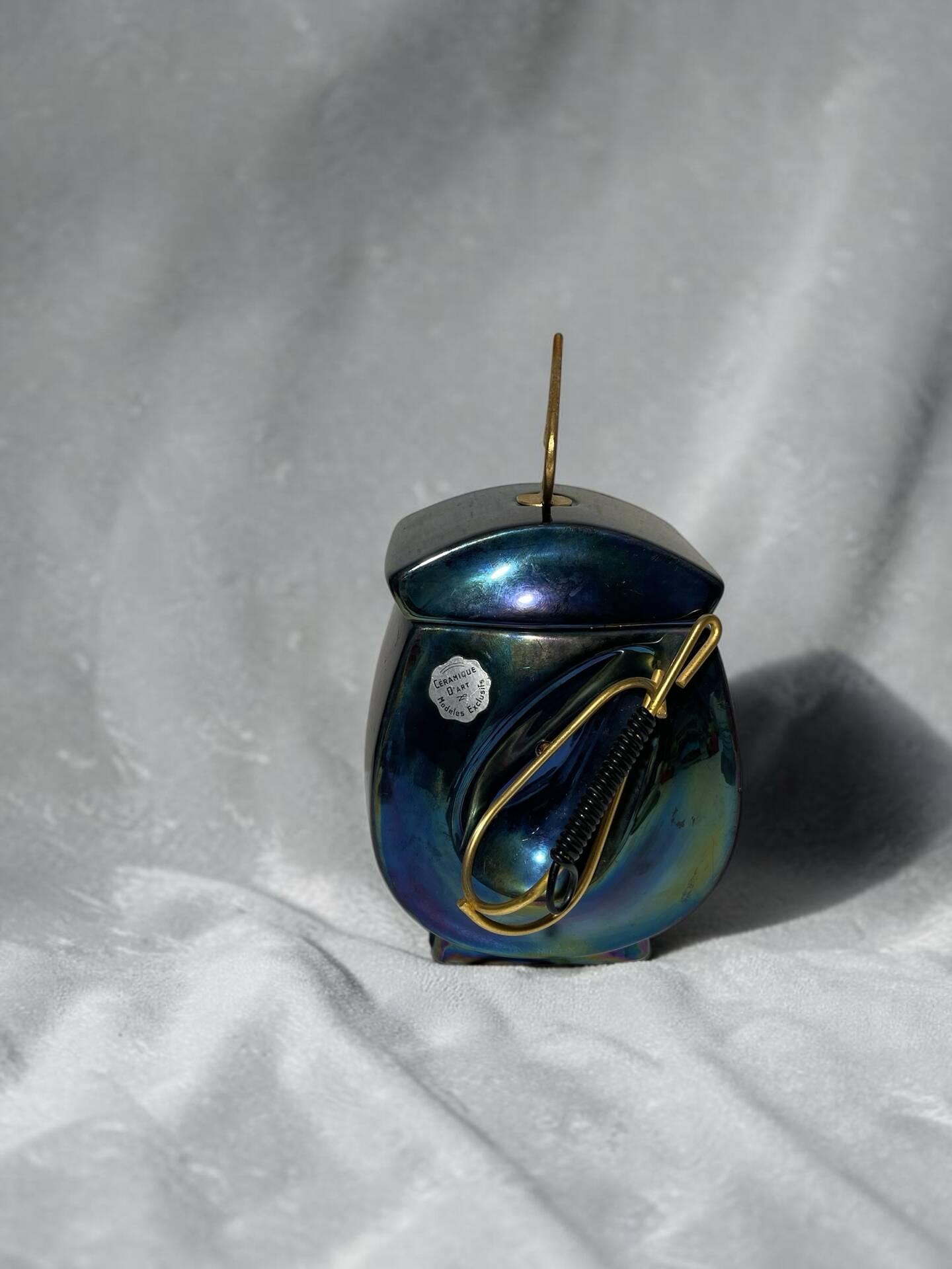 Vintage denicotea france tobacco pot pipe holder – iris art ceramics