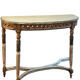 Louis XVI Style Demi-Lune Console – Painted and Gilt, Probably Italian