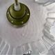 Suspension opaline plissée blanche – Montage électrique coloris vert