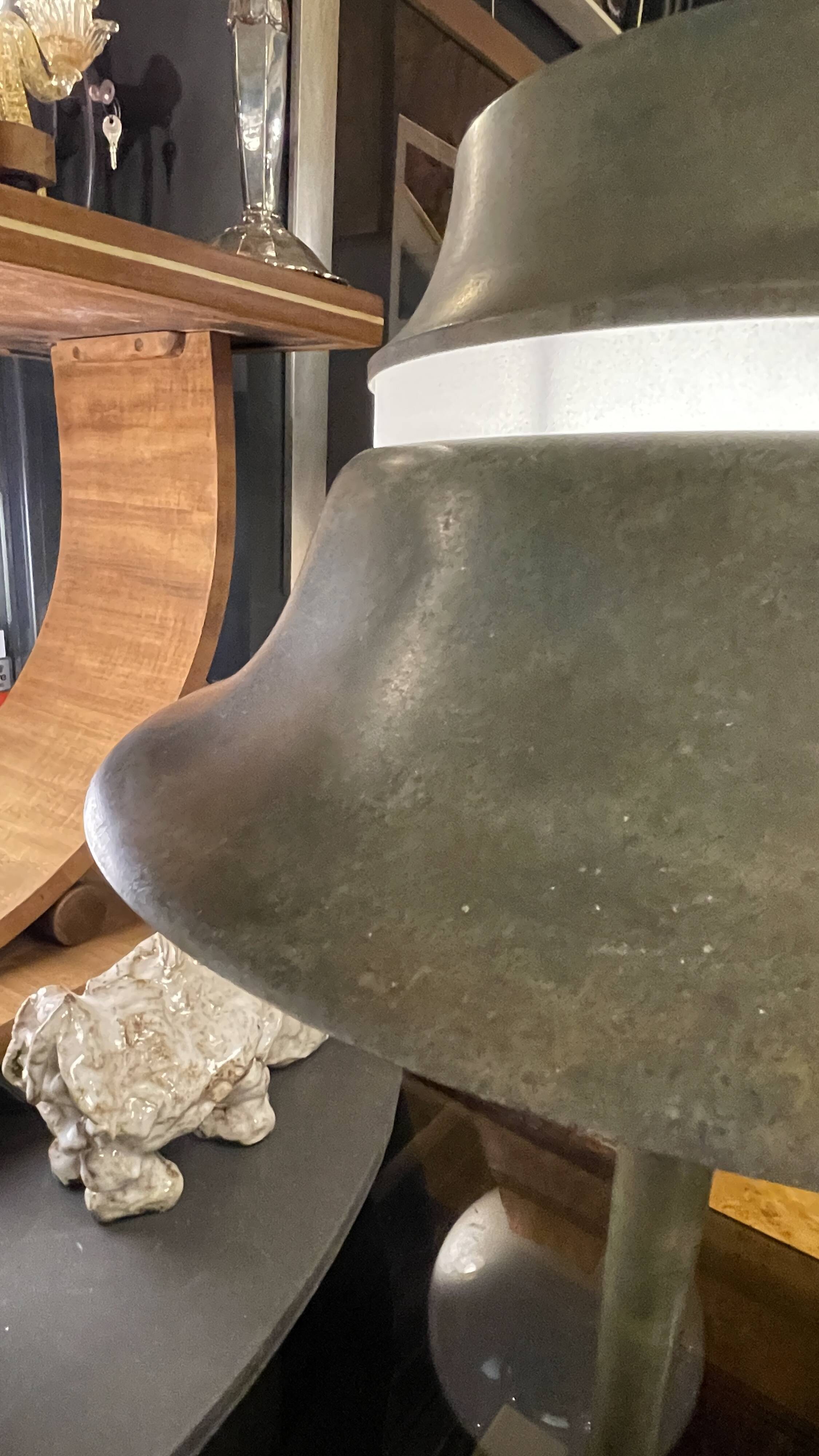 Art deco table lamp, jean perzel (73cm) no. 516 bronze opaline glass 1936