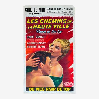 Affiche cinéma originale "Les Chemins de la haute ville" Simone Signoret 37x63cm 1958