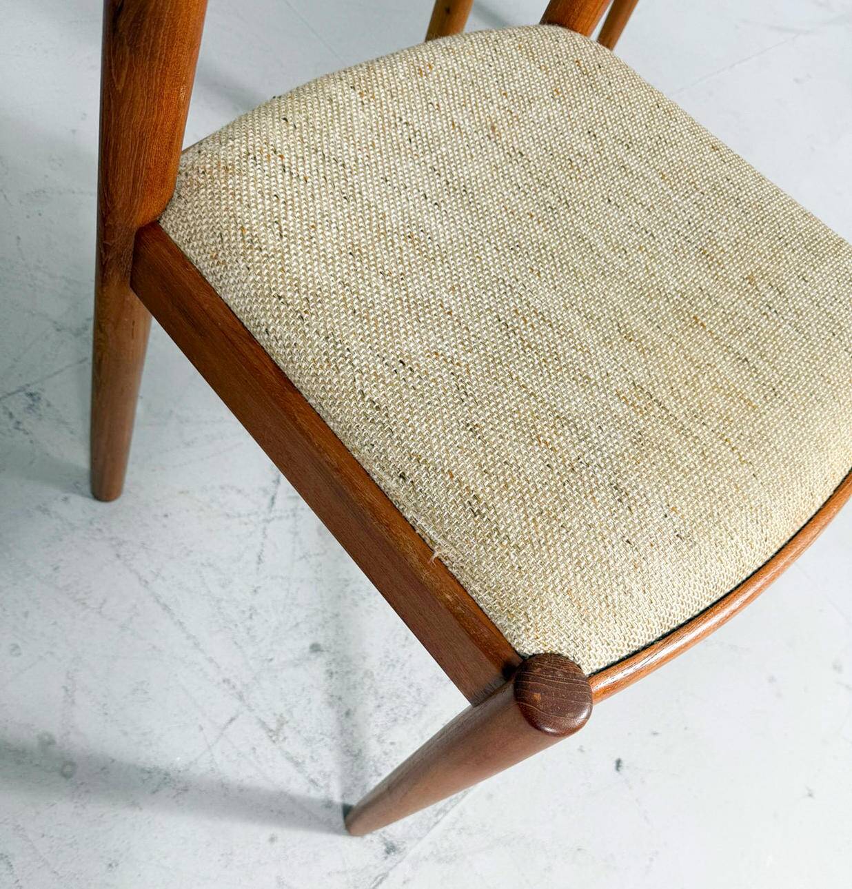 Niels Koefoed for Hornslet, 4 chairs / dining chairs, model '177', teak, 1960s, Denmark.