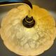 Antique wall lamp with yellow Clichy glass shade