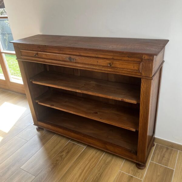 Buffet / vaisselier ouvert en chêne style campagne, 1930/50