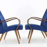 Paire de fauteuils Jaroslav Smidek des années 1960 pour TON, Tchécoslovaquie