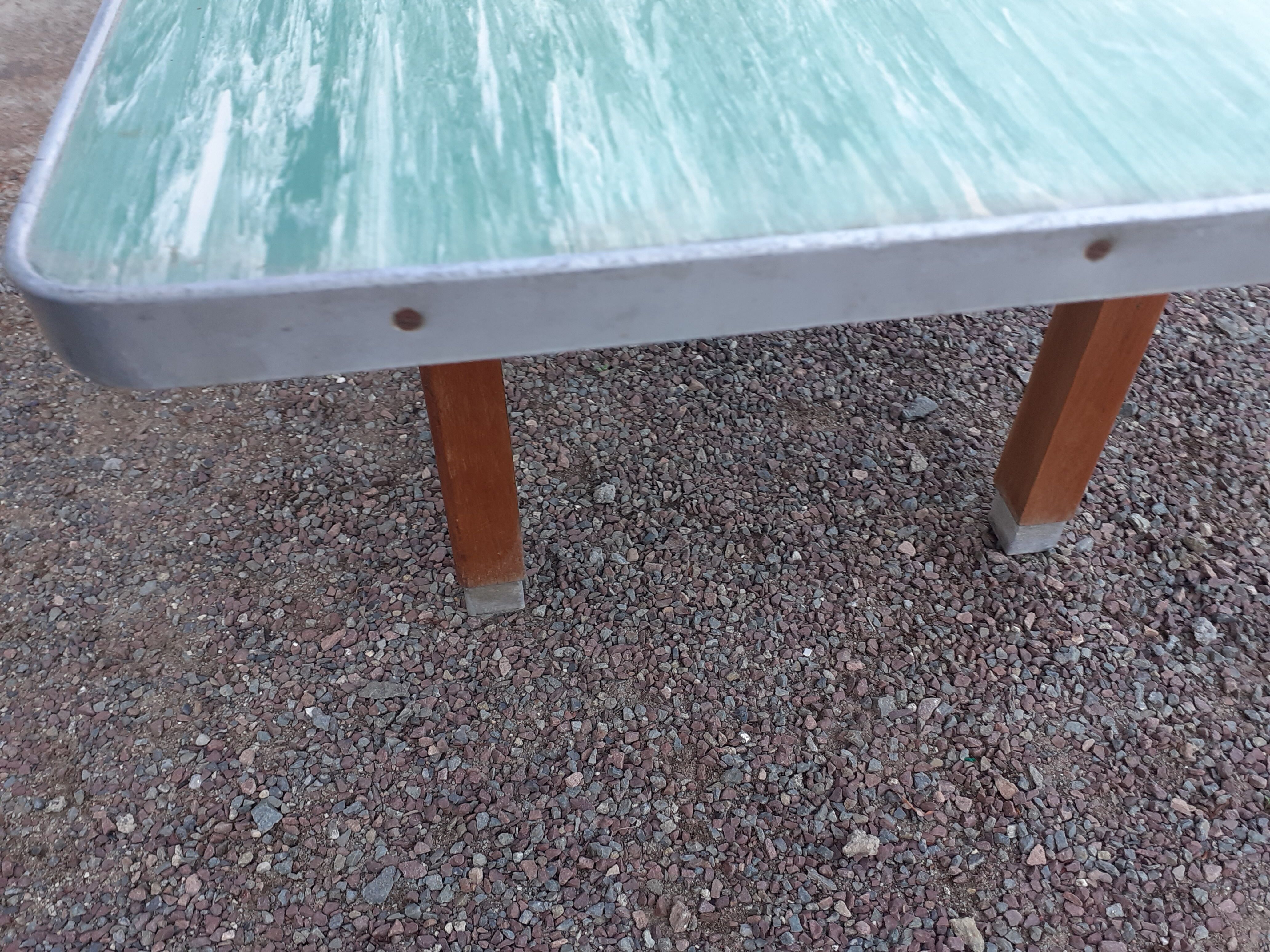 Vintage wooden formica kitchen table