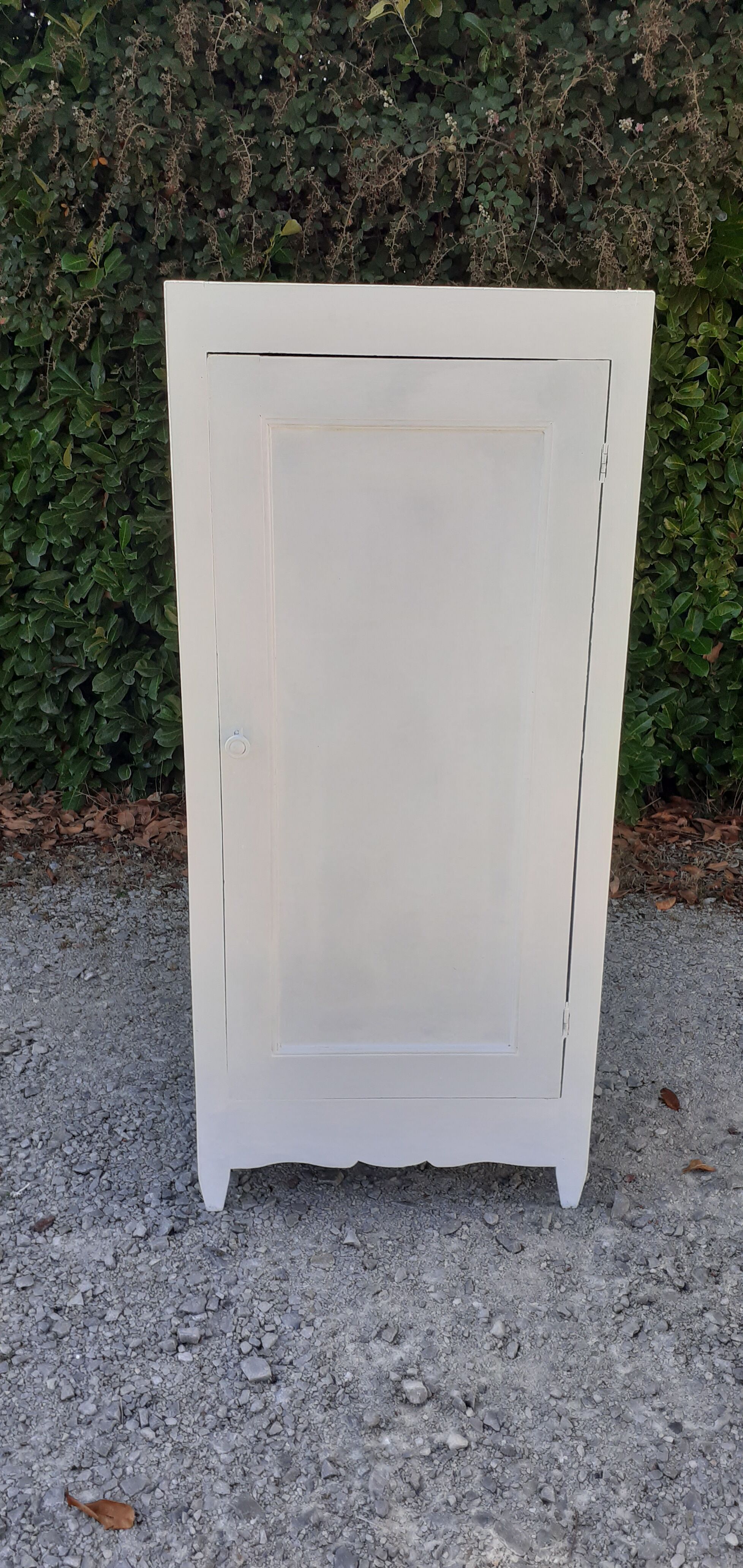 Armoire parisienne 1 porte 3 étagères blanc
