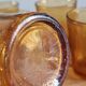 Set of 6 amber water glasses