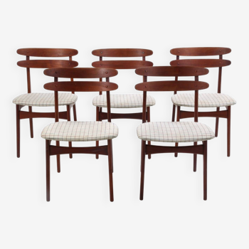 5x Teak Dining Chairs by Johannes Andersen for Bramin