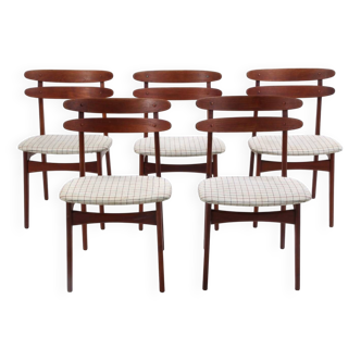 5x Teak Dining Chairs by Johannes Andersen for Bramin