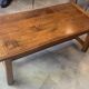 Rustic farmhouse antique coffee table made of solid oak with 1 drawer 50.