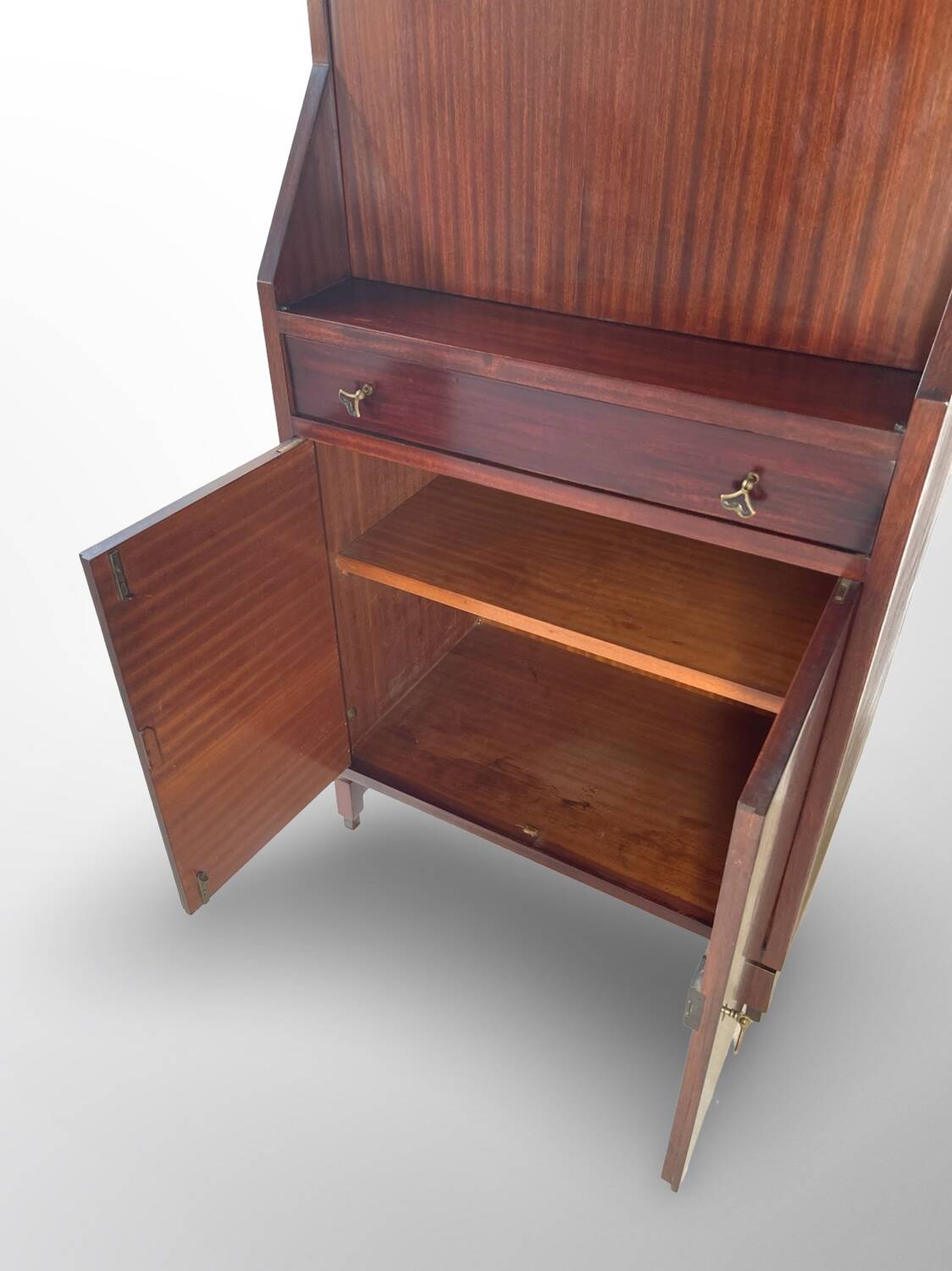Buffet/crédence italienne en bois et acajou plaqué, années 1960.
