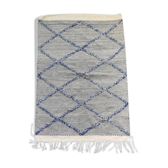 Berber carpet zanafi blue diamond 105x155 cm