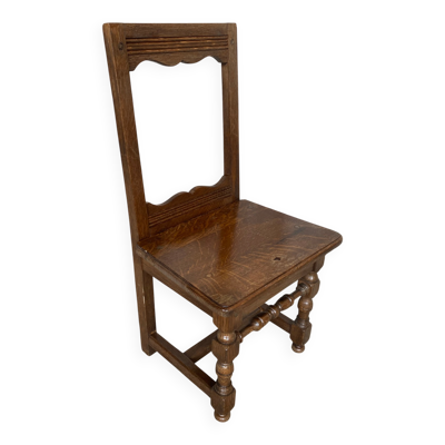 Ancienne chaise lorraine chêne massif enfant vintage