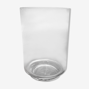 Cylindrical glass vase