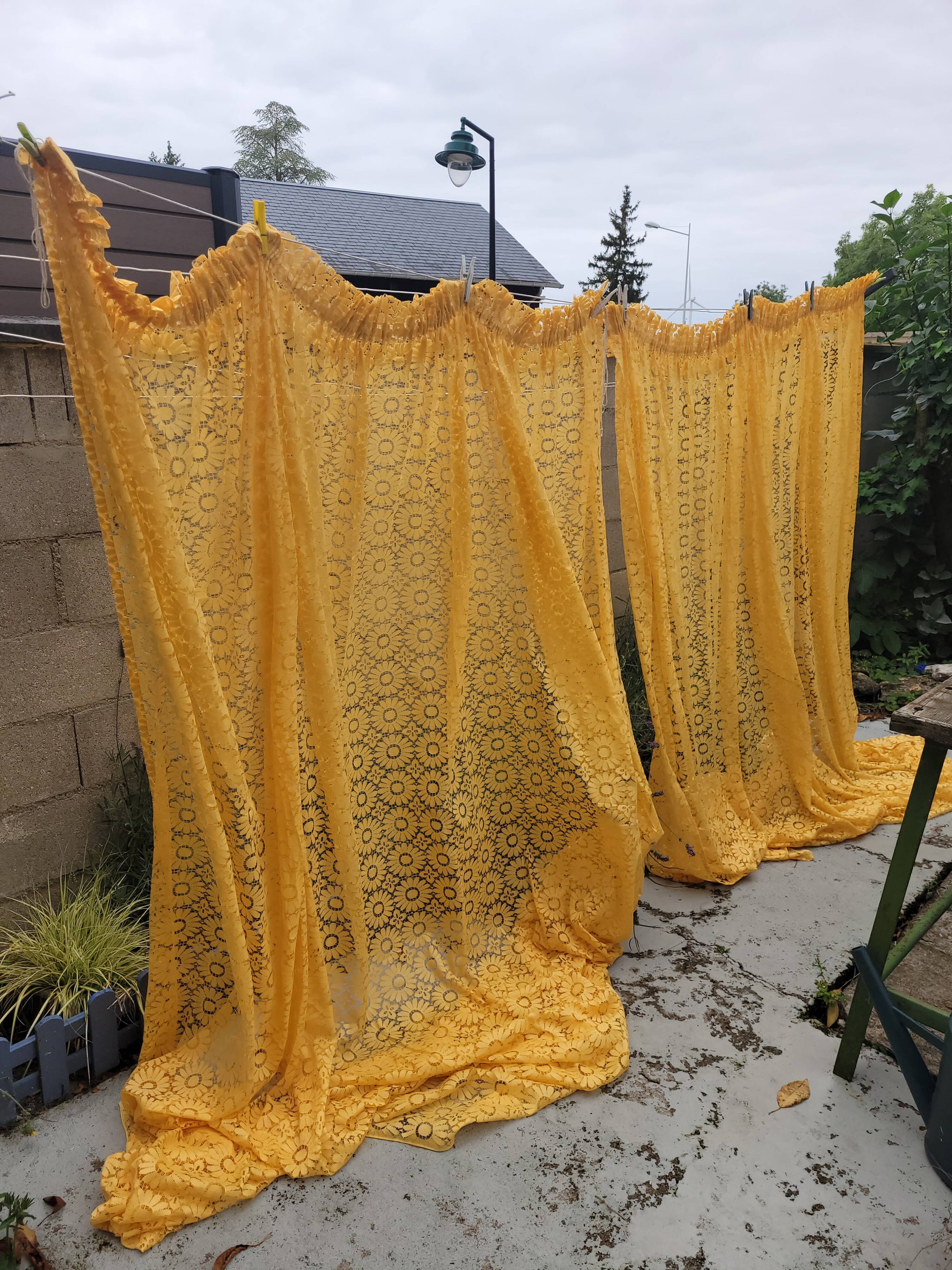 2 large 60s/70s curtains - vintage