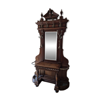 Vestiaire Porte manteau Napoléon III 19éme en chêne massif