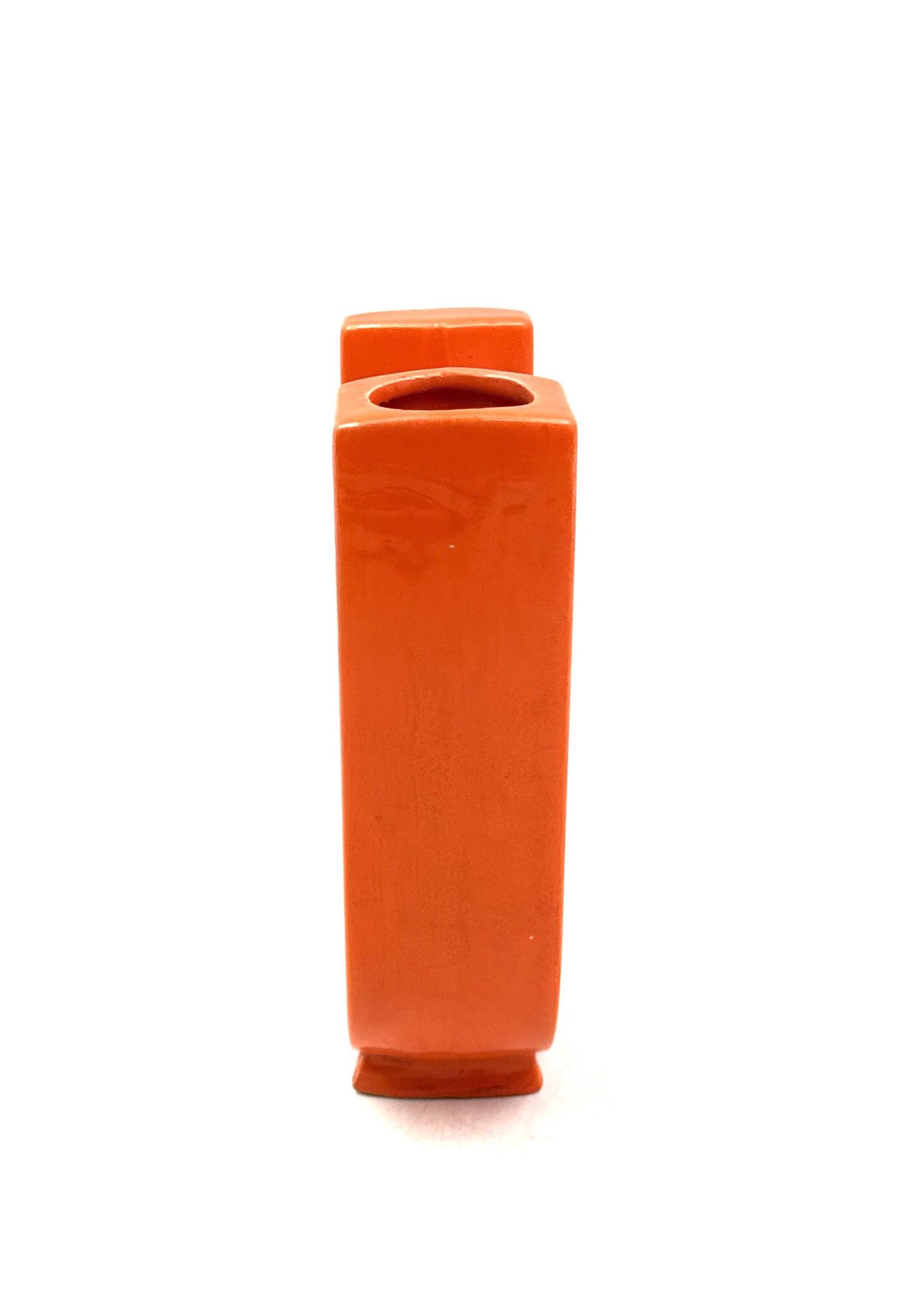 Space age U letter ceramic solifleur vase, Marcel Radureau France 1970