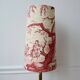Red toile de Jouy lampshade, Diana the Huntress Greek goddess