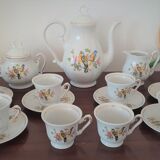 Tasses porcelaine mésanges bleues