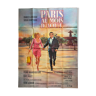 Original cinema poster "Paris in August" Charles Aznavour 120x160cm 1966