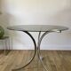 70s design chrome and smoked glass dining table