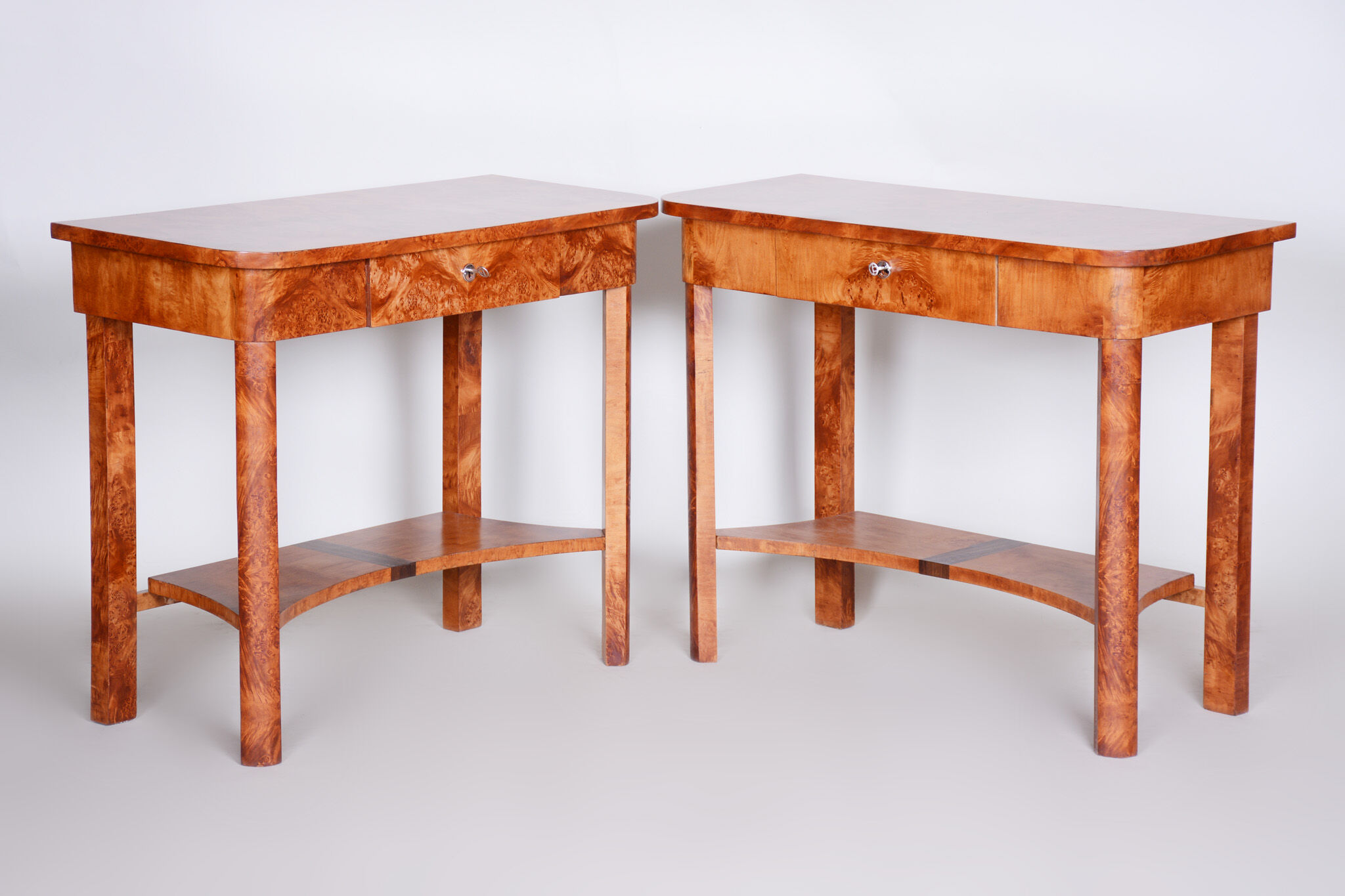 Pair of Art Deco side tables - 1920s Czechia