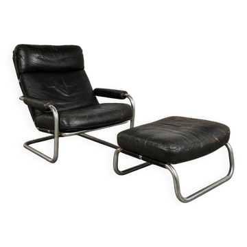 Gelderland 601 "Meneer Oberman" lounge chair / ottoman / Jan des Bouvrie