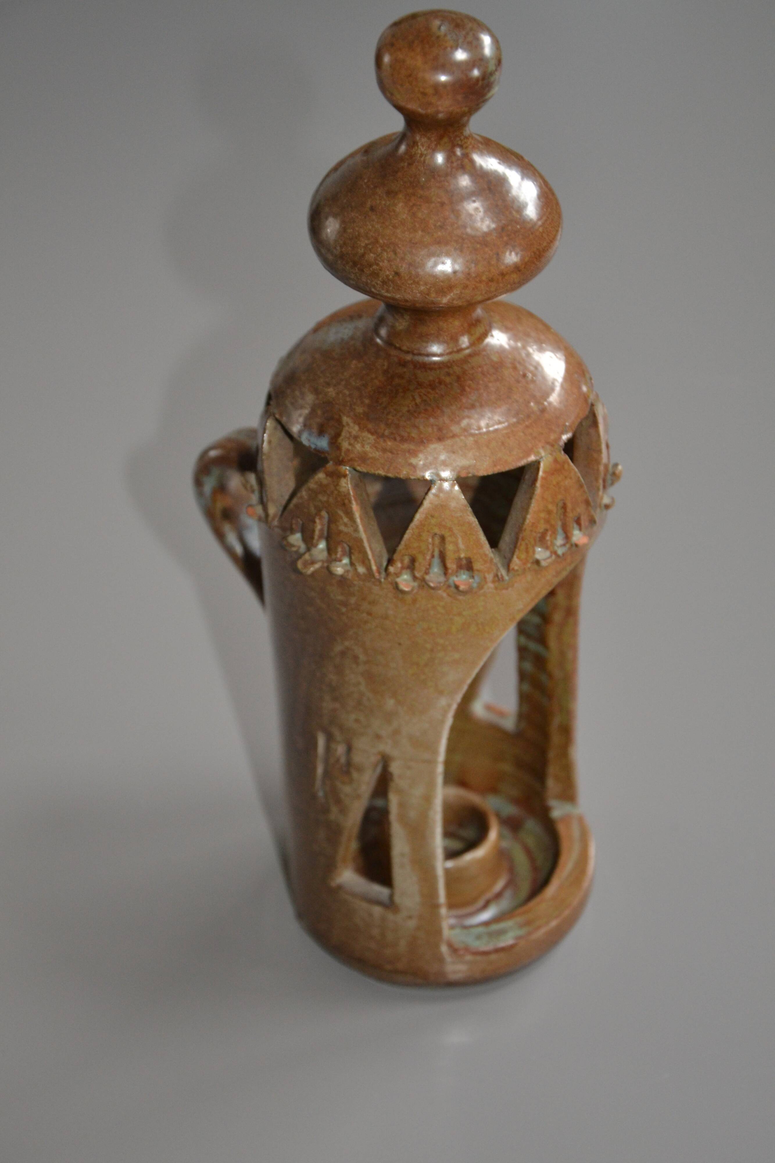 Stoneware photophore "the Cyclades" 1970s