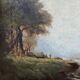 19th century French school painting, mountain river