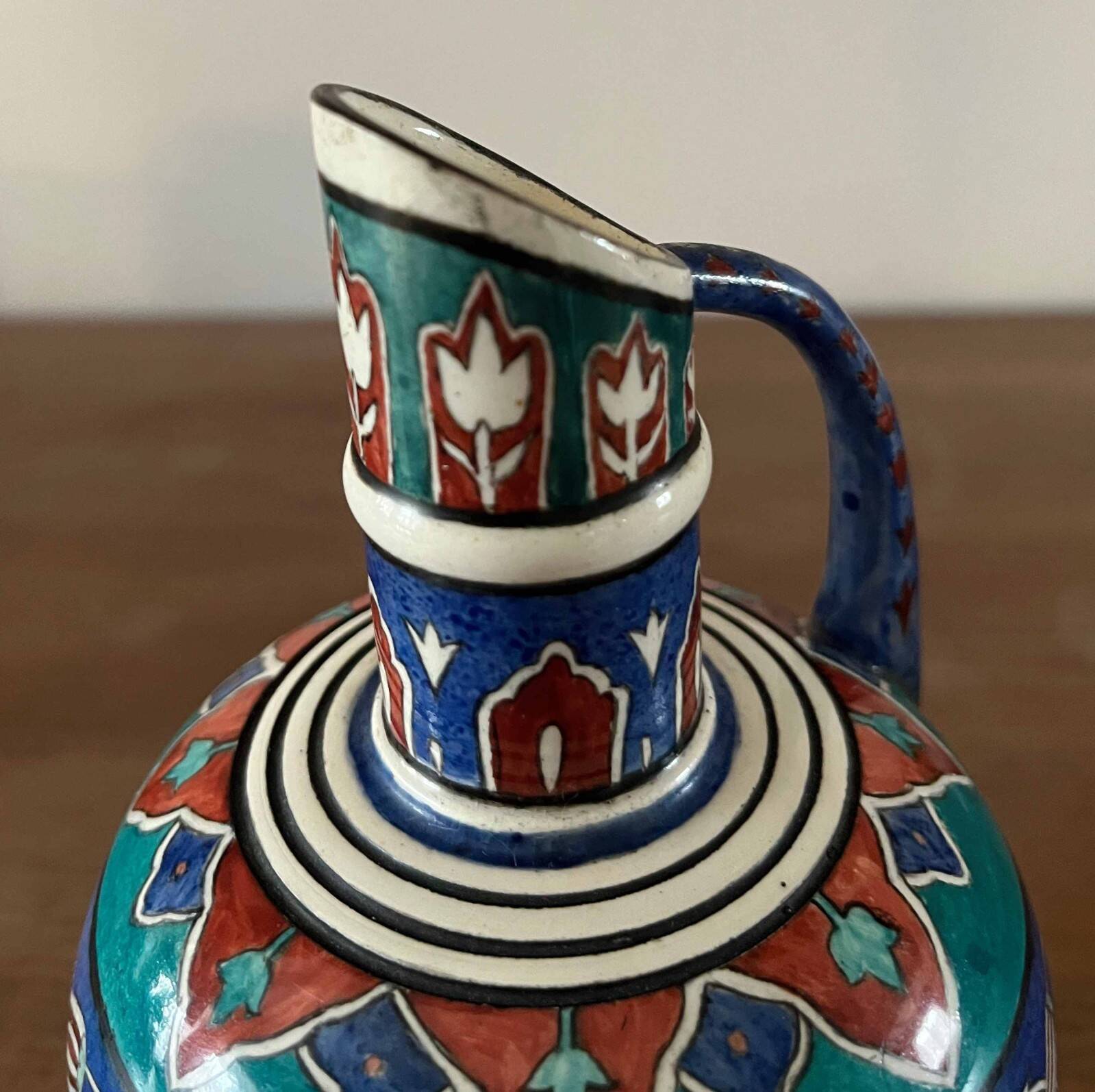 Ceramic vase, eco. Ganneron early 20th century signed Daudon Ottoman (cf. Th. De