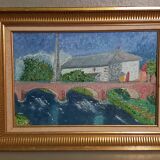 Oil on landscape canvas