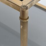 Gold brass and glass coffee table